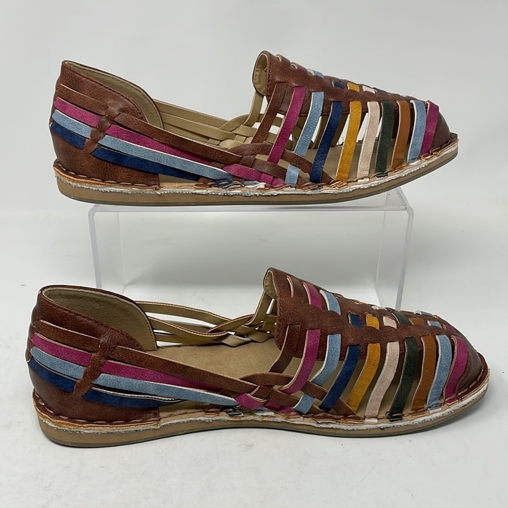 NWOT Angel Steps Huarache Slip-On Sandals 
SIZE 9 1/2(Runs Big-Ck Measurements) - Picture 3 of 12